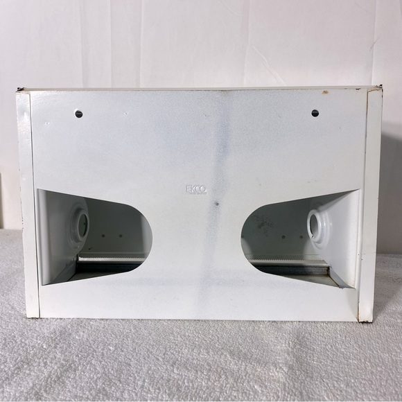 Vintage Ekco Unlimited White Metal Saran Wrap Tin Foil Paper Towel Dispenser - Picture 8 of 16